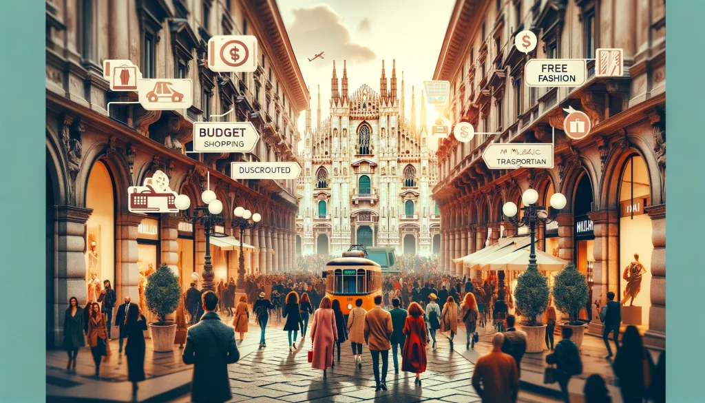 Tips for saving money at Milan Fashion Week. Economical Milan Fashion Week experience with savvy shoppers at a pop-up sale.