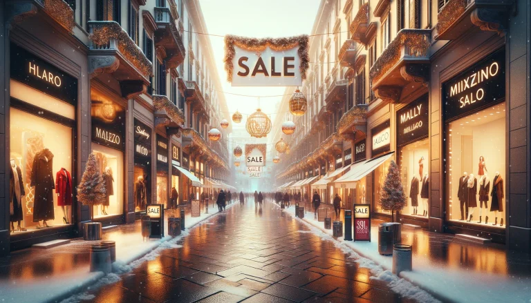 Winter sales in Milan