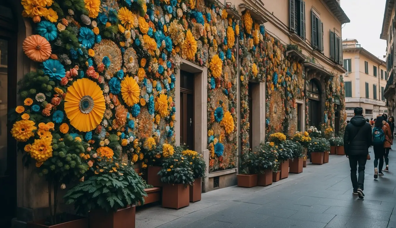 Milan's hidden art installations showcase a rich history of art, with vibrant colors and intricate designs adorning the city's walls and alleyways