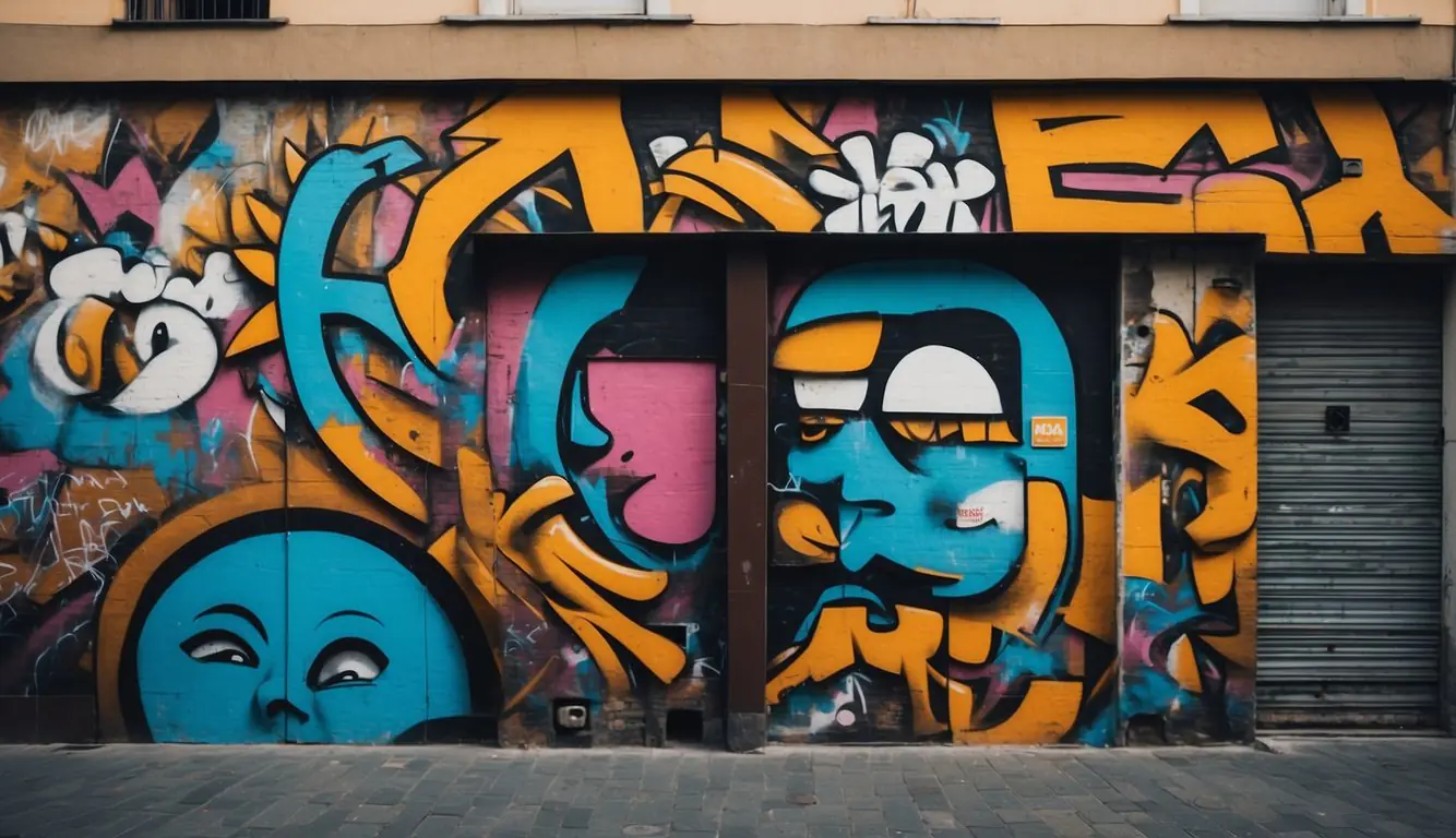 Colorful graffiti covers the walls of Milan's streets, showcasing the talent of notable street artists
