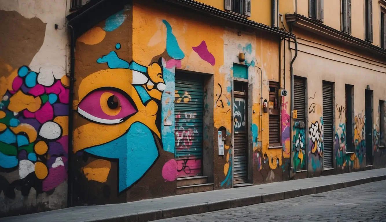 Colorful street art adorns Milan's neighborhoods, showcased in galleries and museums. Vibrant murals and graffiti can be found throughout the city, adding an urban edge to the historic surroundings