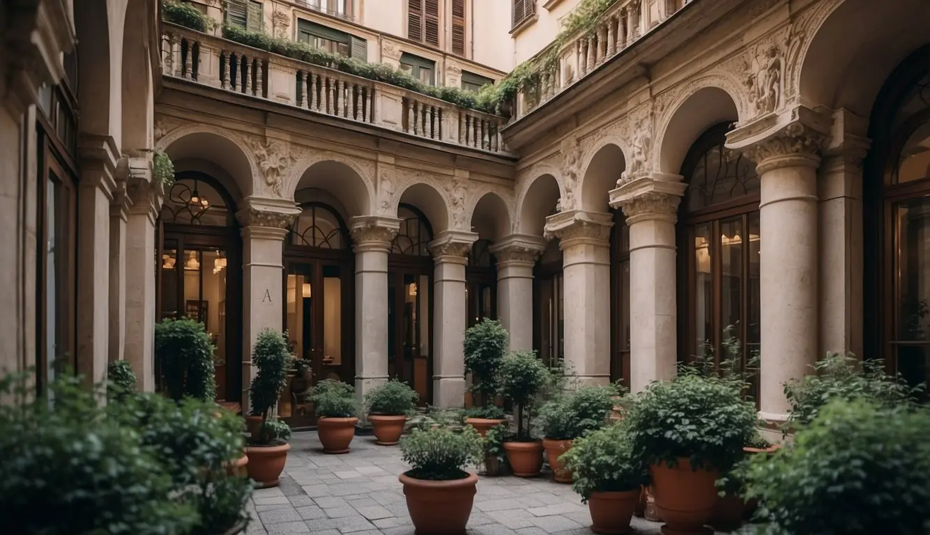 Milan's rich architecture: hidden courtyards, ornate facades, and intricate details