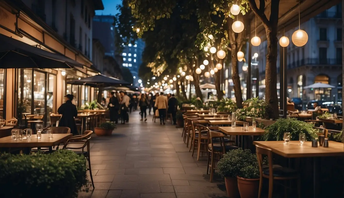 The bustling streets of Milan showcase local restaurants with sustainable practices and innovative cuisines