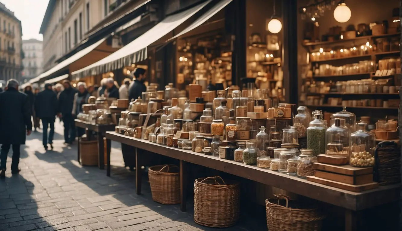 Vendors display vintage goods in Milan's bustling antique markets