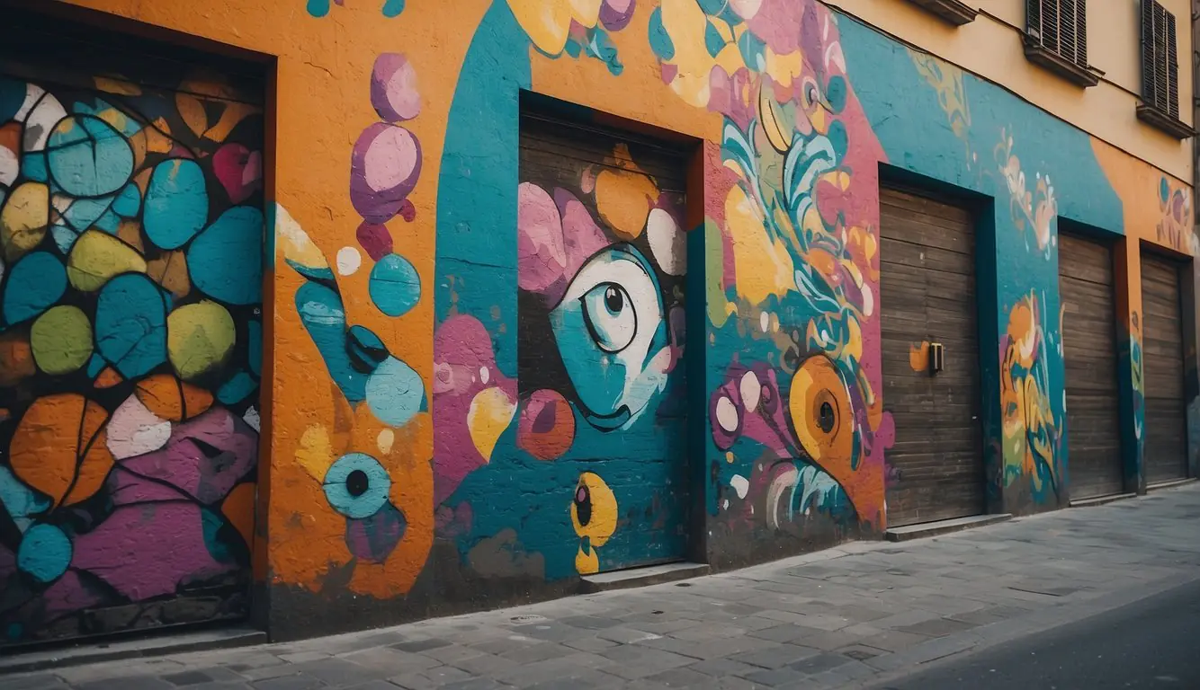 Vibrant murals cover the walls of Milan's streets, blending graffiti and fine art into a colorful urban tapestry
