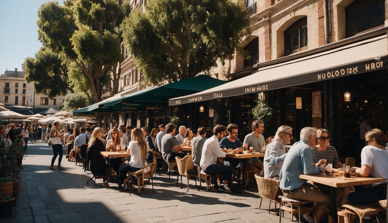Bustling outdoor markets, historic architecture, and stylish locals enjoying espresso at sidewalk cafes