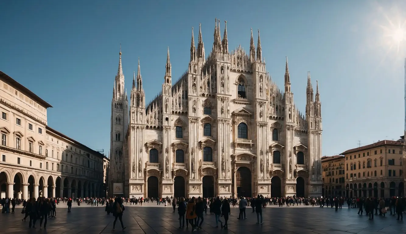 Milan's iconic landmarks, including the Duomo and Sforza Castle, stand against a backdrop of rich history and vibrant cultural experiences