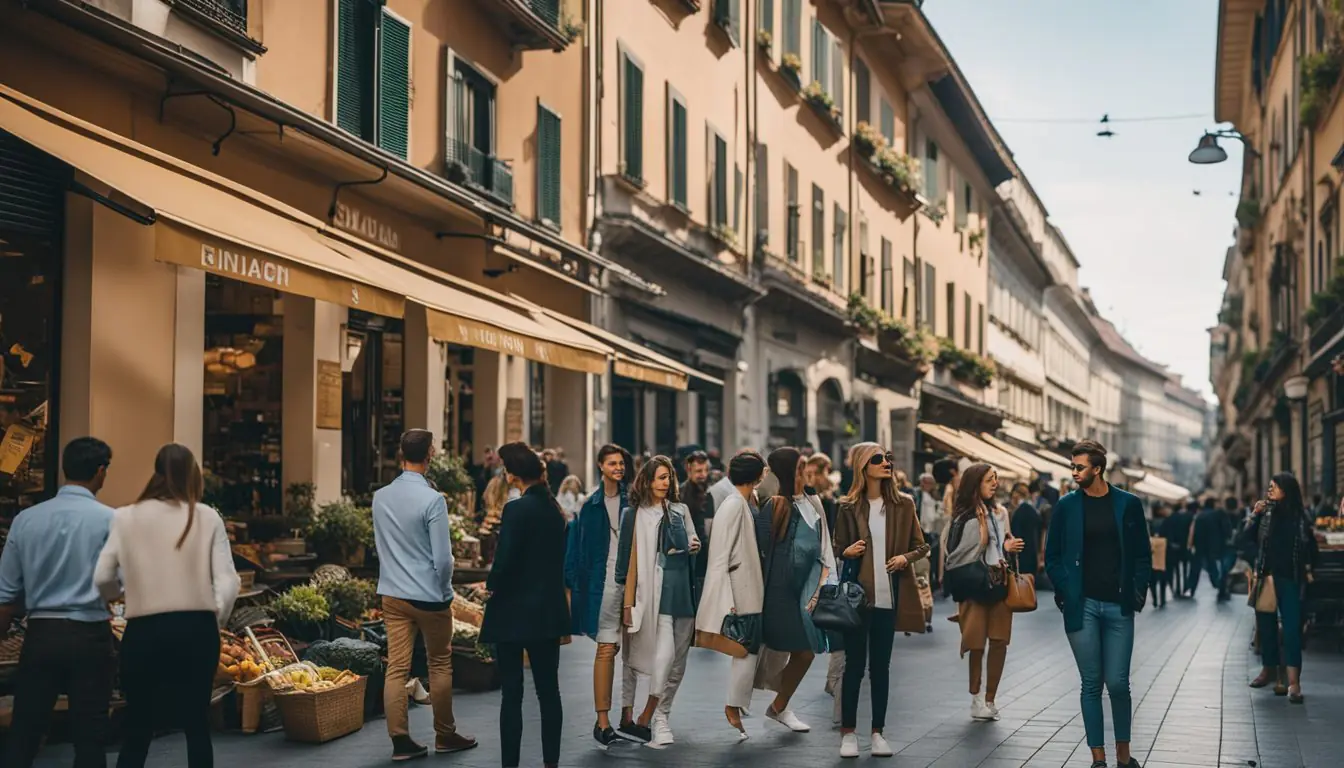 The bustling streets of Milan are lined with vibrant storefronts showcasing the top sustainable fashion designers. The city is alive with energy as people seek out eco-friendly and stylish clothing options