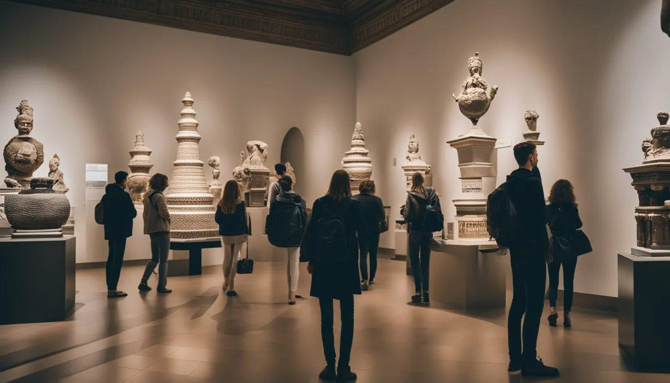 Visitors roam through Milan's diverse museums, admiring art and artifacts from different cultures